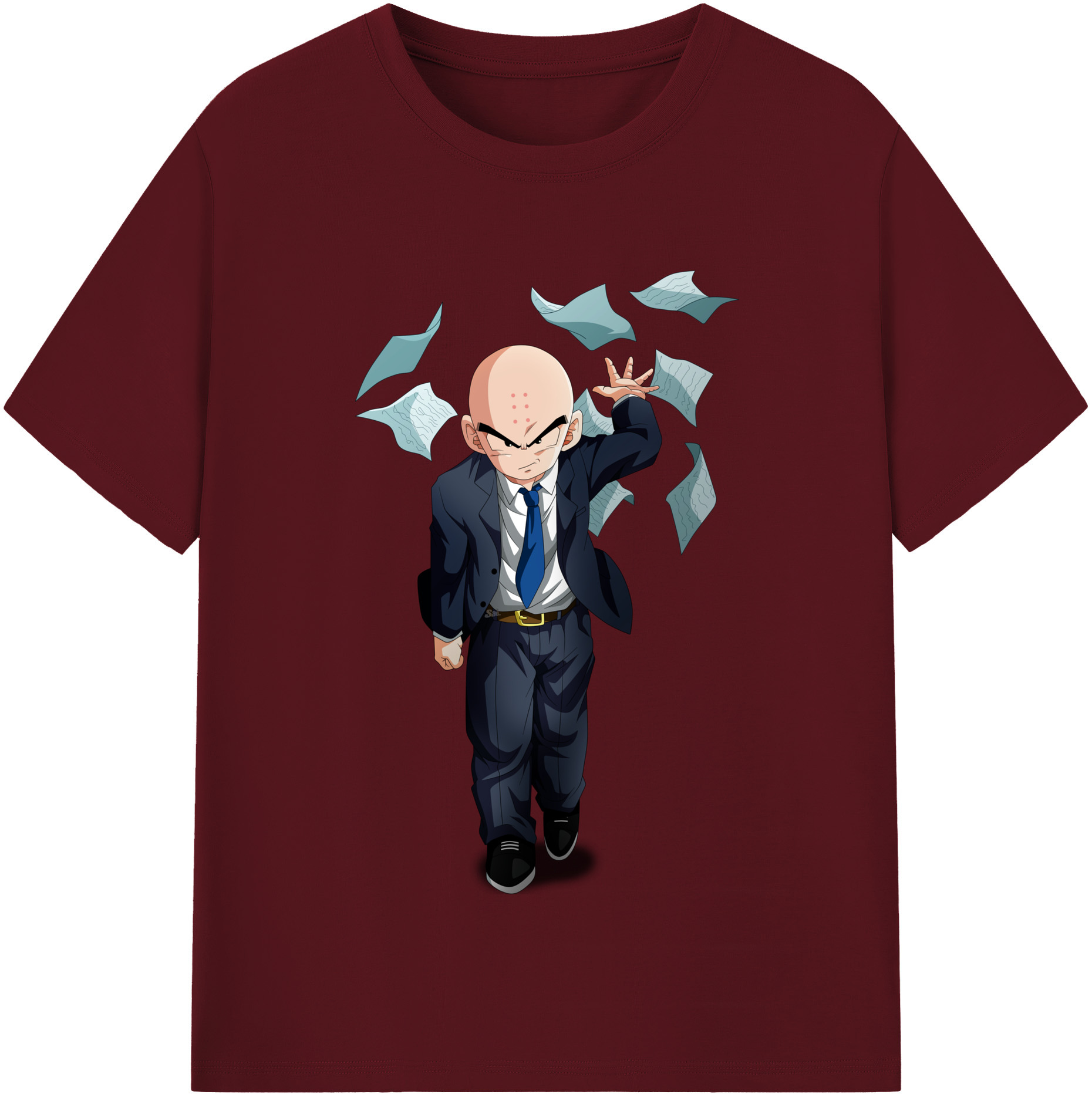 （画像用） ドラゴンボール クリリン DRAGON BALL krillin 綿100％半袖Tシャツ（フロントプリント）